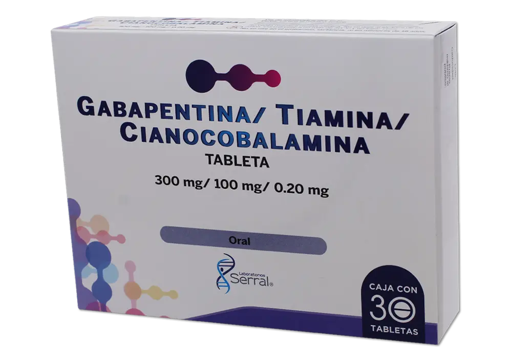 GABAPENTI/TIAMINA/CIANOCOBAL 300/100/0.20 MG C/30 TAB  - (SERRAL)