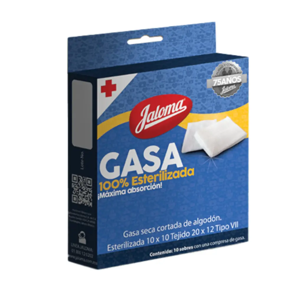 GASA 10X10CM CAJA C/10 SOB (IVA)(JALOMA)