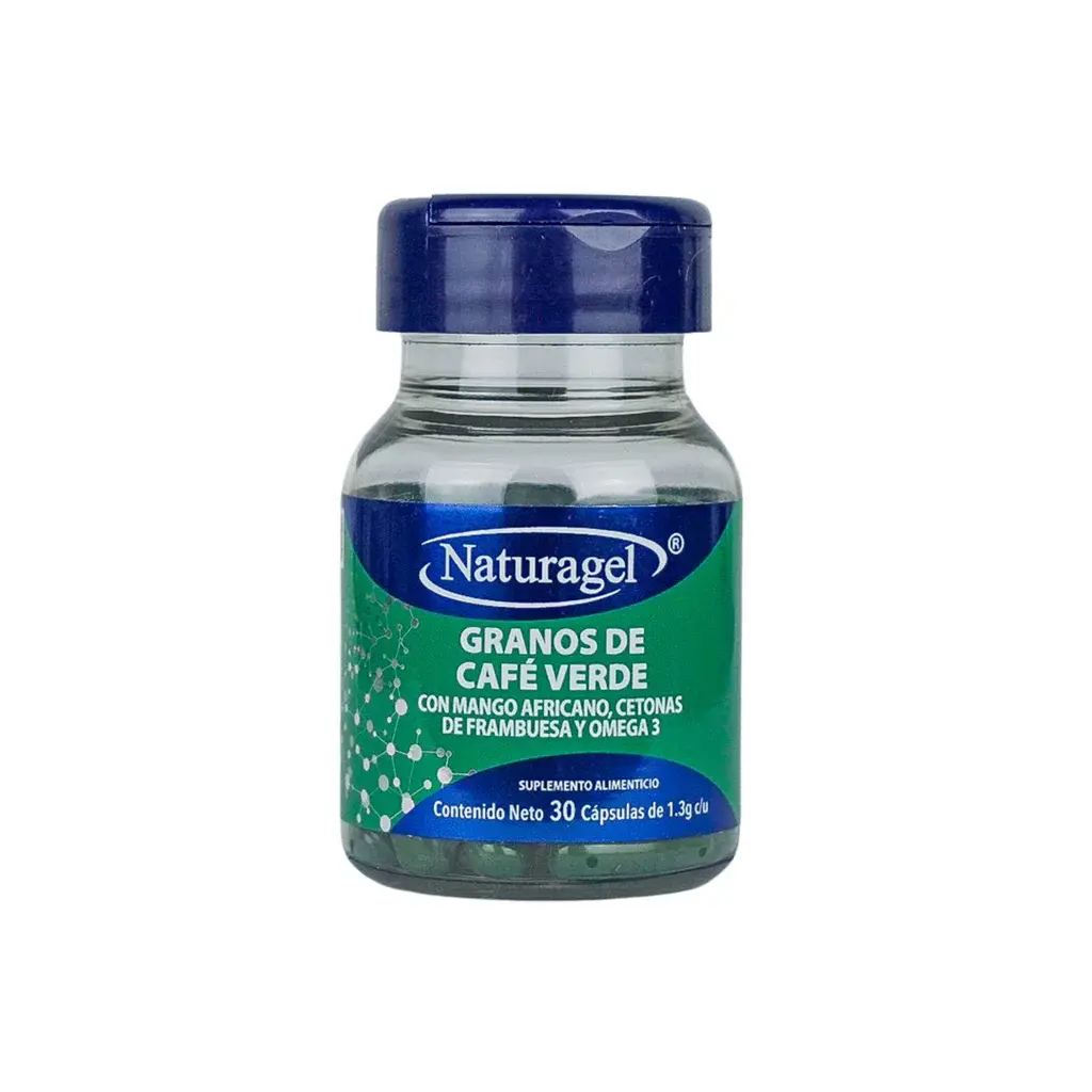 GRANOS DE CAFE, MANGO AFRIC, CETONAS DE FRAMBU, OMEGA3 C/30 CAP (NATURAGEL)