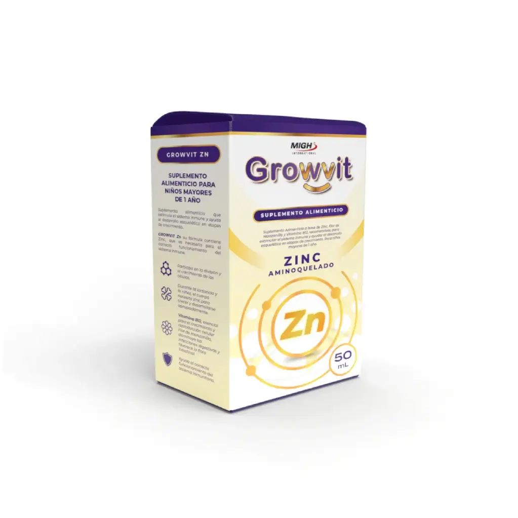 GROWVIT ZINC AMINOQUELADO BACH 50ML (IVA)(MIGH)