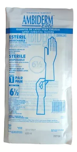 GUANTE ELITE EST N° 6.5 C/50 PAR (IVA)(AMBIDERM)