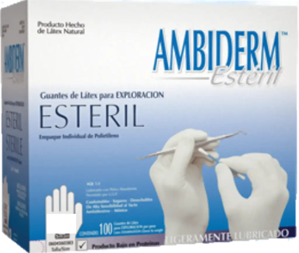 GUANTE EST CLASICO GDE C/100 ( IVA ) ( AMBIDERM )