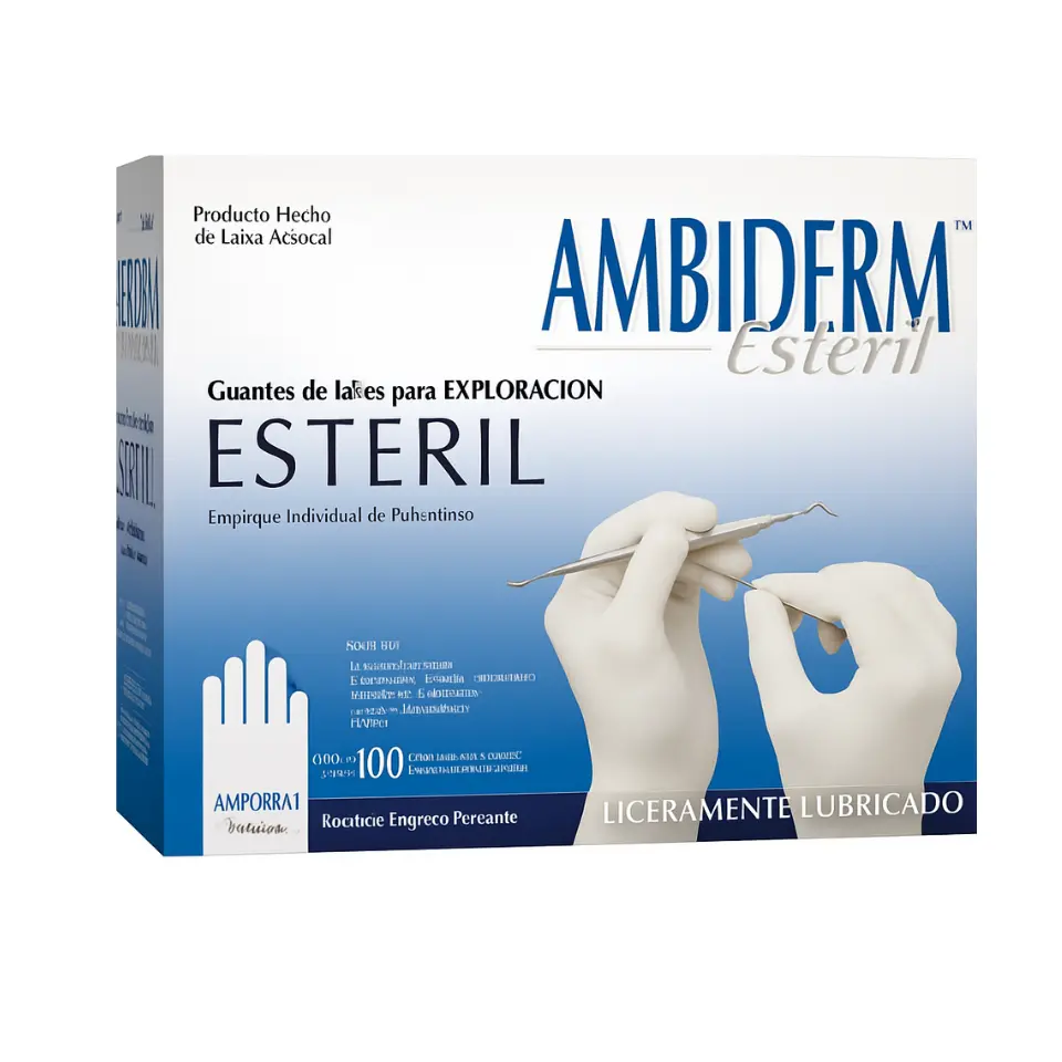 GUANTE EST CLASICO MED C/100 (IVA)(AMBIDERM)