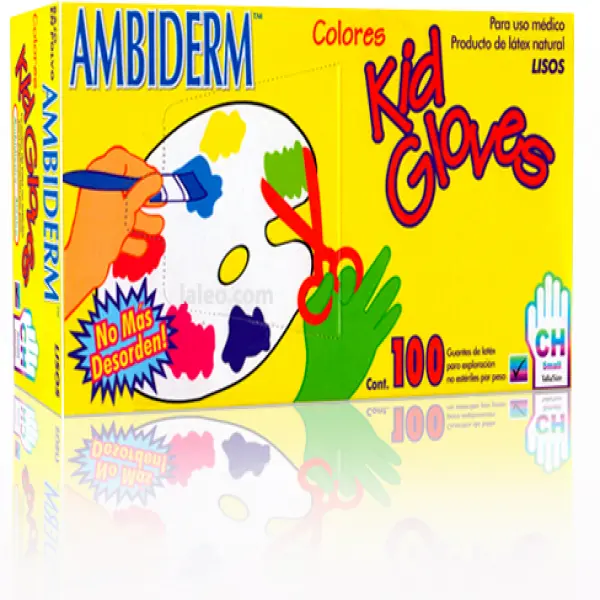 GUANTE KID GLOVES CH 100 PZA (IVA)(AMBIDERM)