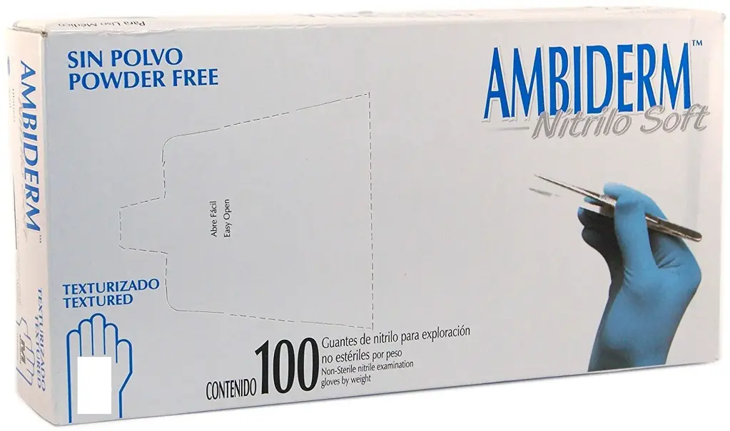 GUANTE NITRILO ROYAL AZUL NO EST CH 100 PZA (IVA)(AMBIDERM)