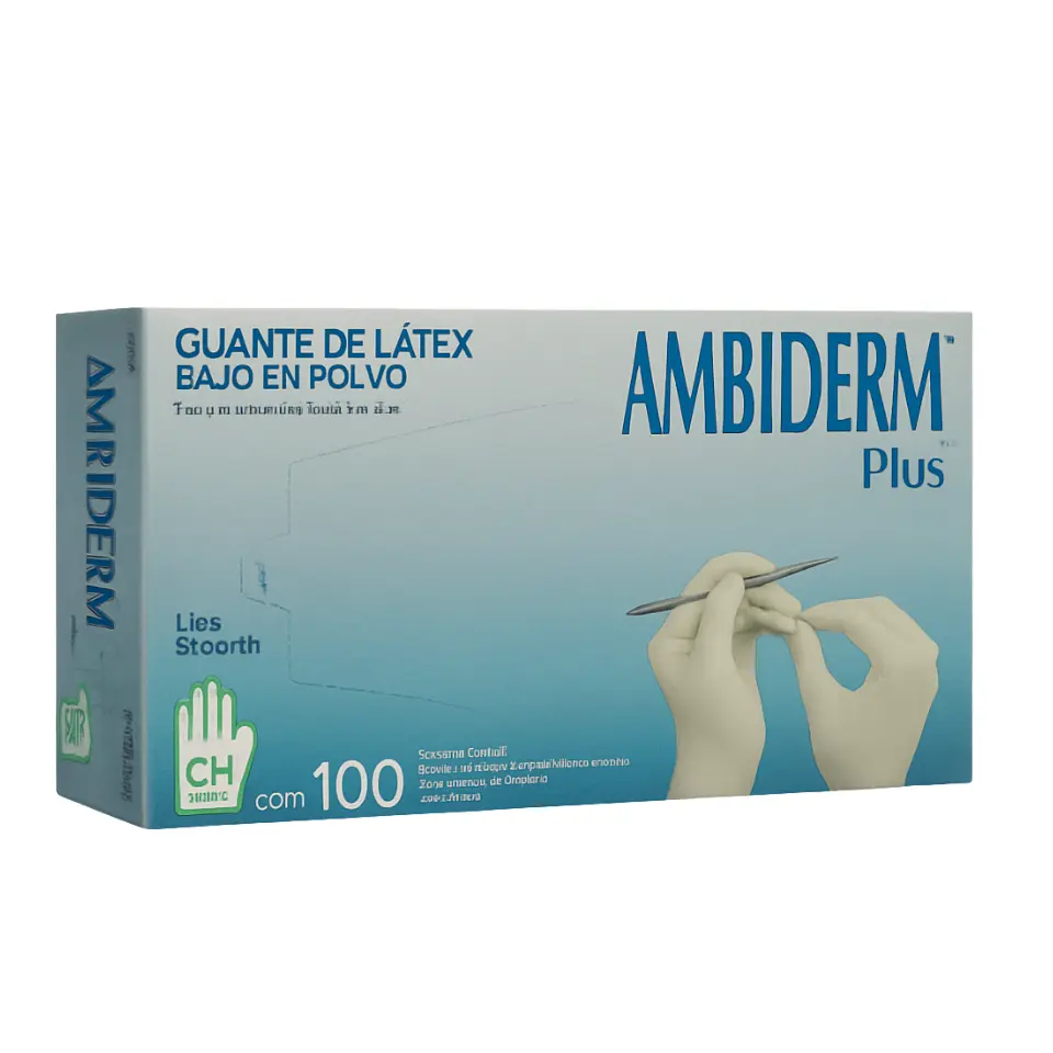 GUANTE PLUS VERDE NO EST CH C/100PZA (IVA)(AMBIDERM)