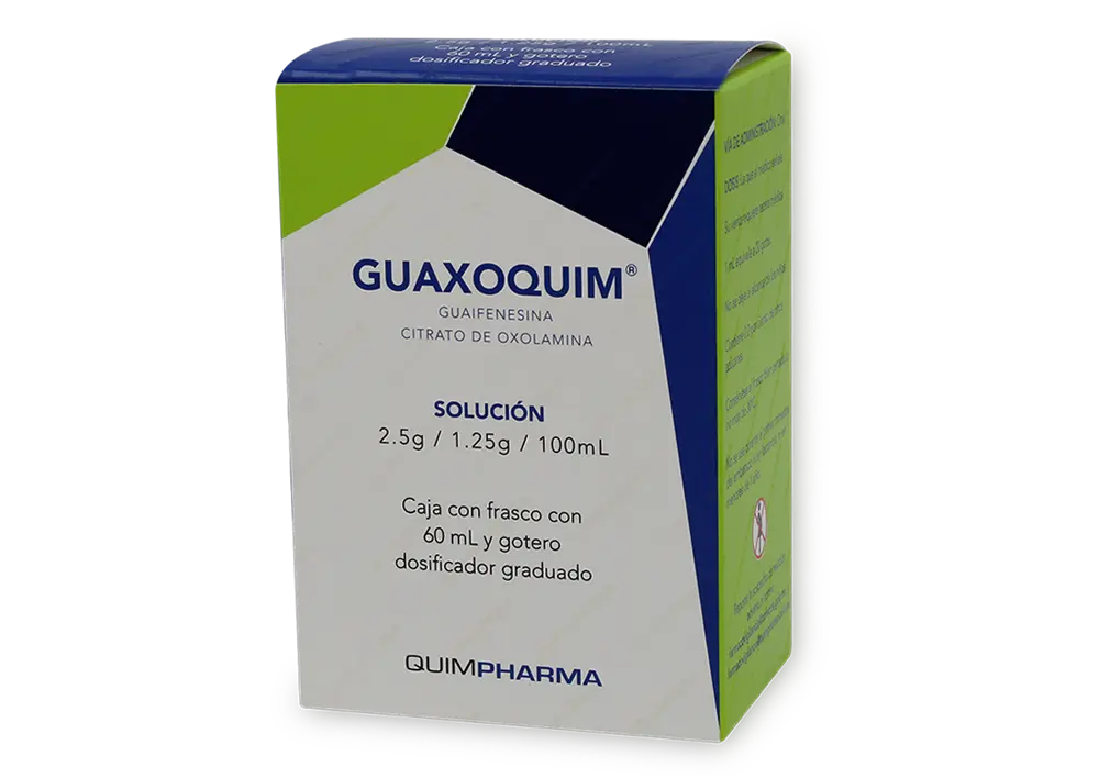 GUAXOQUIM INFANTIL SOLUCION 60 ML- GUAIFENESINA/OXOLAMINA ( QUIMPHARMA )