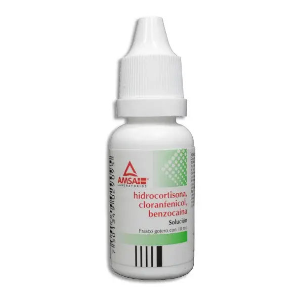 HIDROCORTISONA, CLORANFENICOL, BENZOCAINA C/10 ML GOTAS OTICA (AMSA)