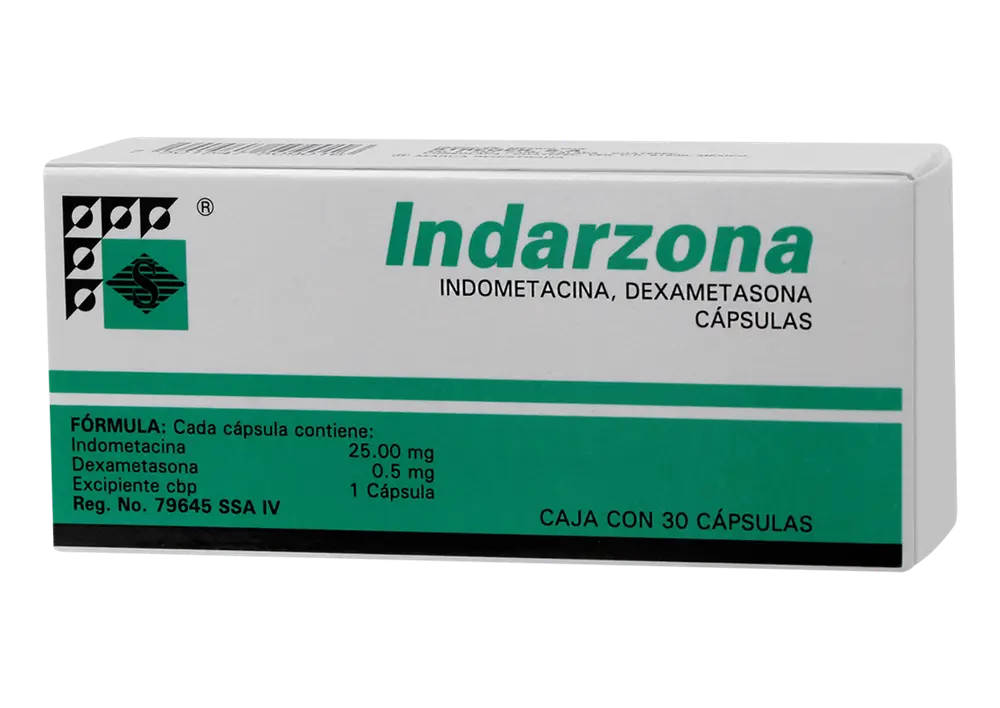 INDARZONA CAPSULAS C/30- INDOMETACINA/DEXAMETASONA(STREGER)