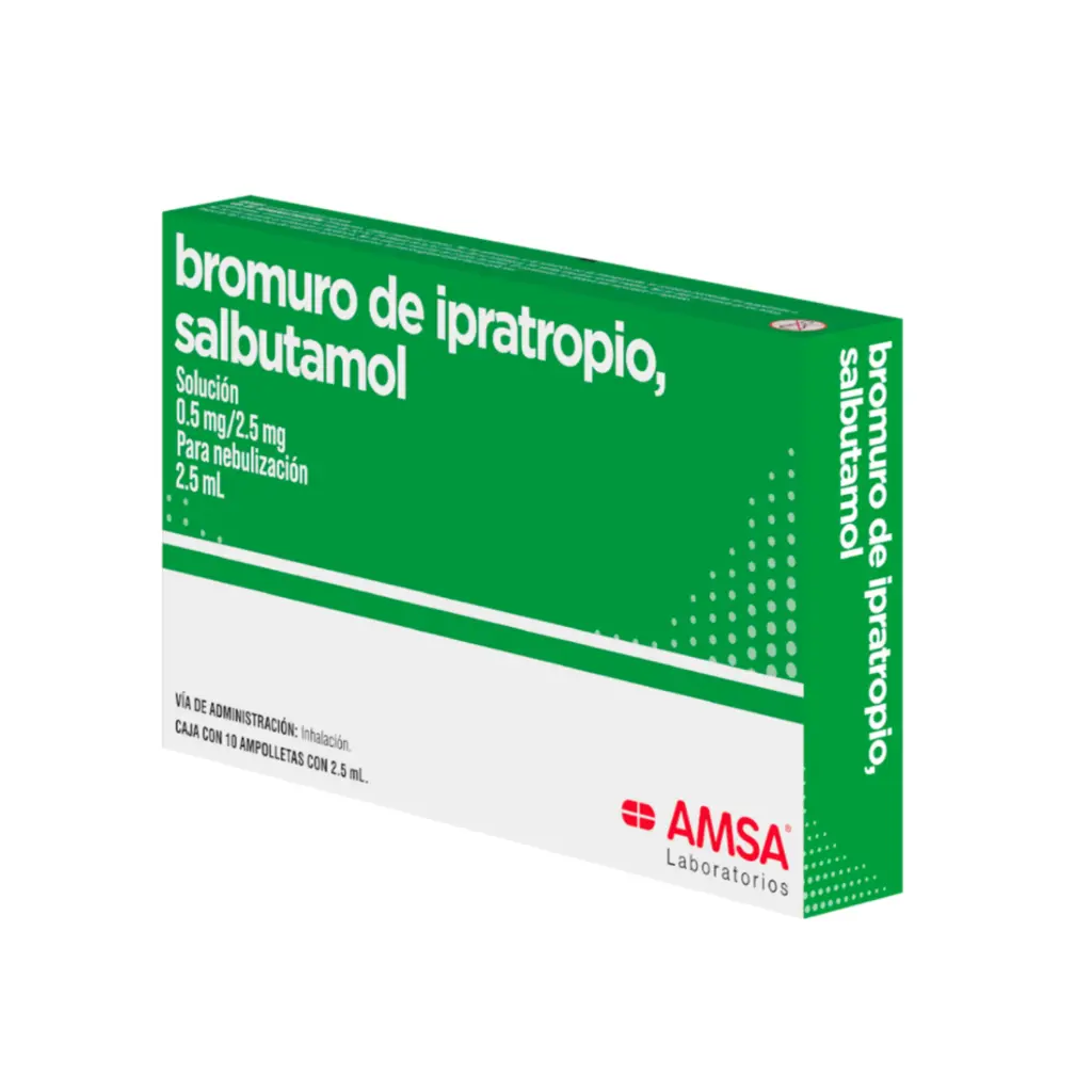 IPRATROPIO, SALBUTAMOL 0.5/2.5MG P/NEB 10AMP (AMSA)