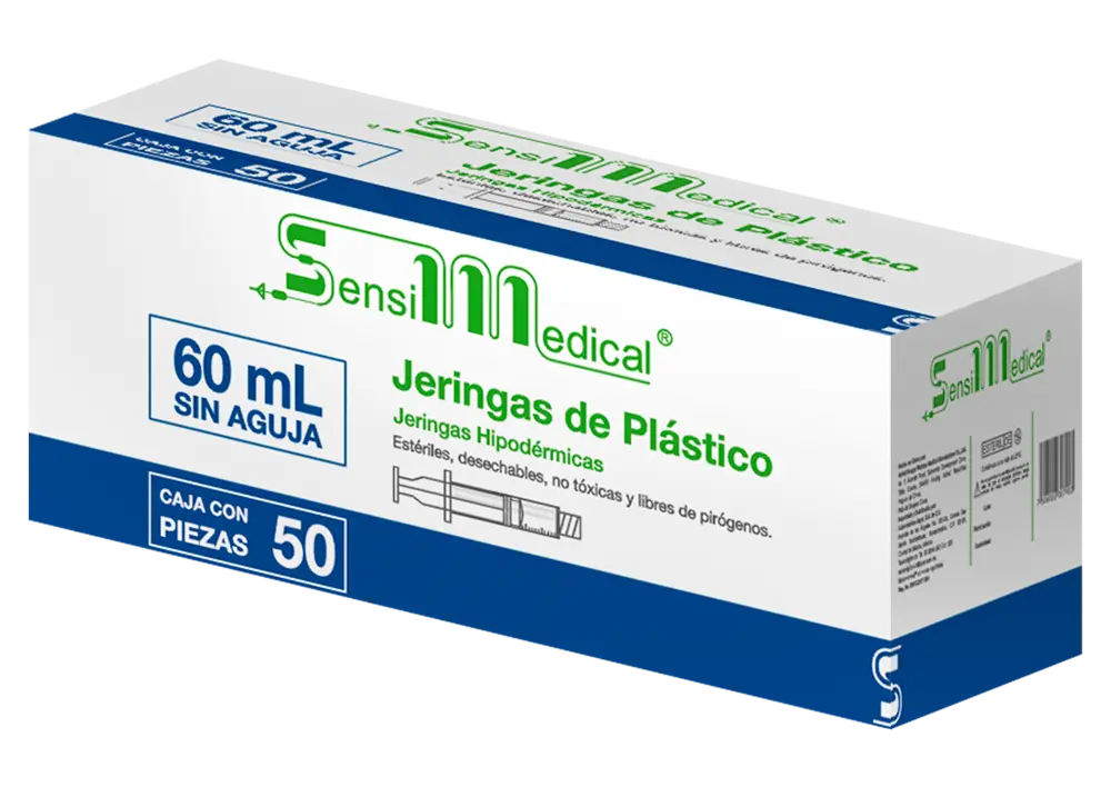 JERINGA  60 ML S/AGUJA PIVOTE CONCENTRICO C/50 PZS (SENSIMEDICAL-JAYOR)