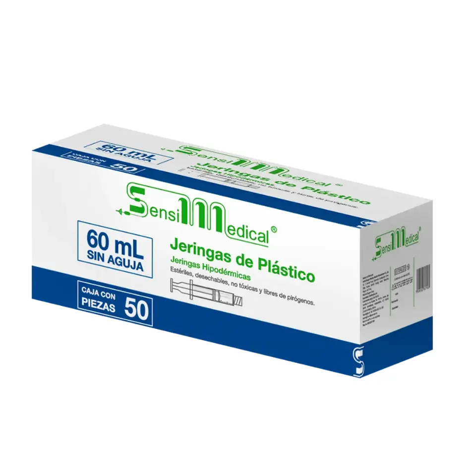 JERINGA  60ML S/AGUJA PIVOTE CONCENTRICO C/50 PZS (SENSIMEDICAL/JAYOR)