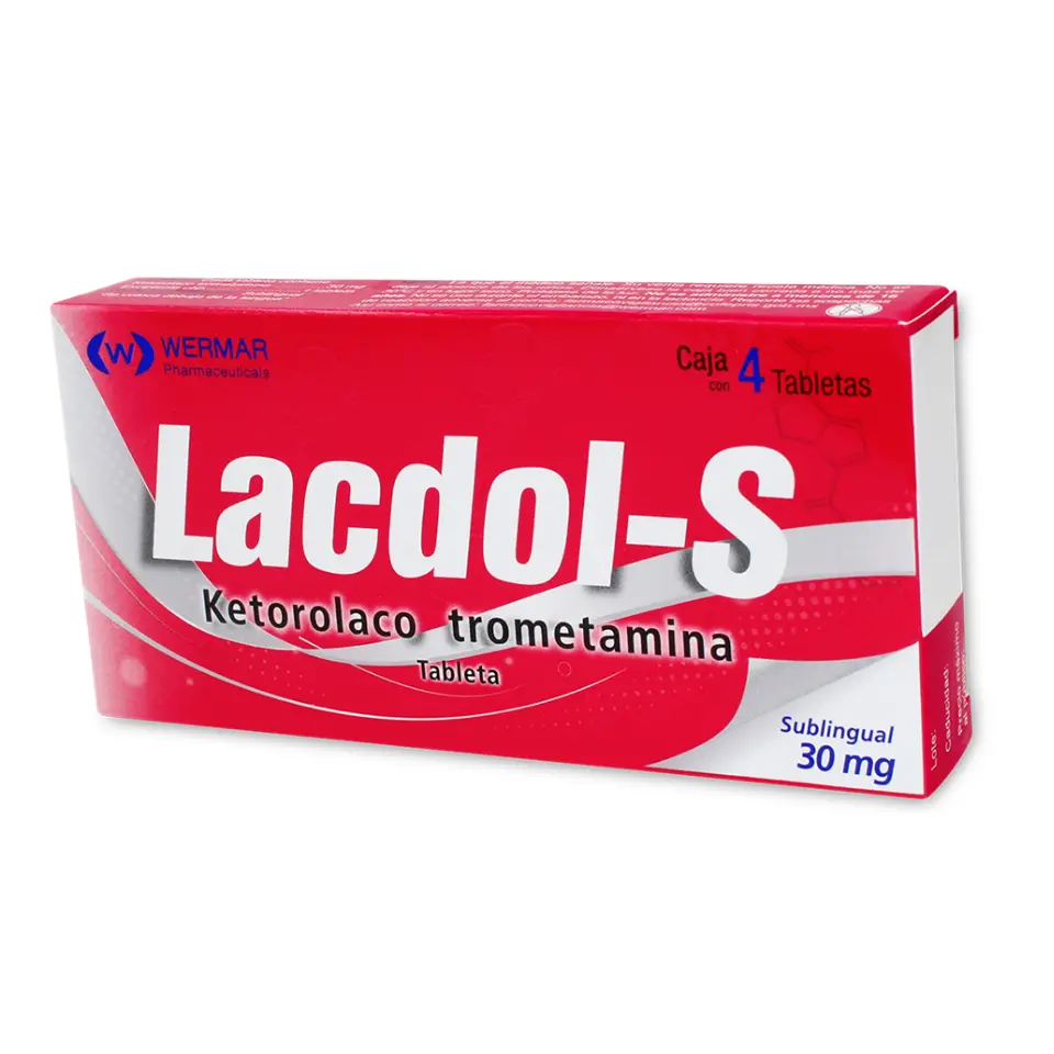 LACDOL-S 30MG C/4 TABS (KETOROLACO)(WERMAR)