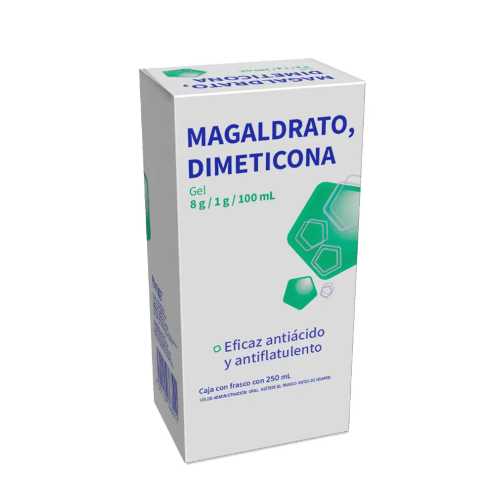 MAGALDRATO, DIMETICONA GI  8G/1G/100ML GEL FCO 250ML (PERRIGO-QUIFA)