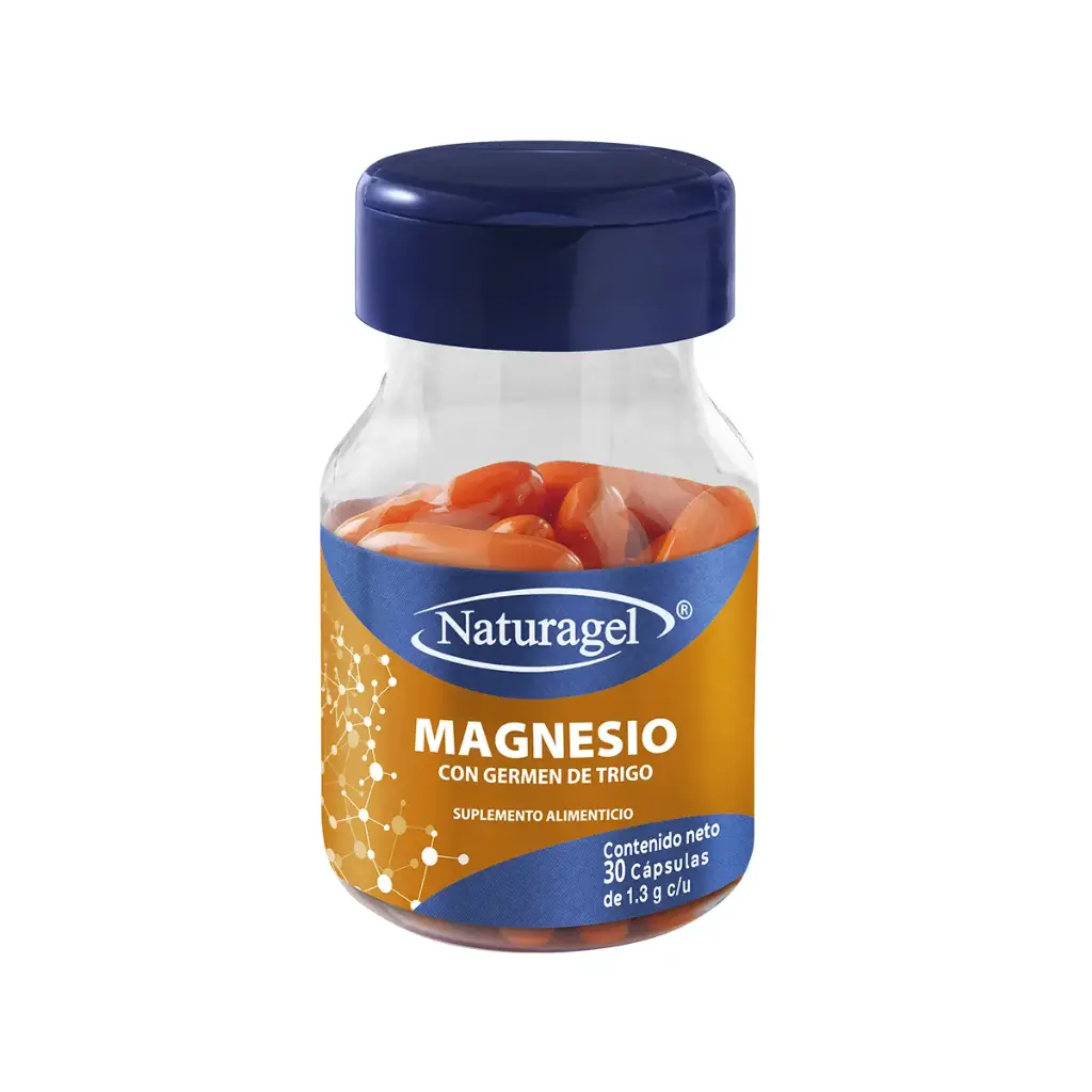 MAGNESIO C/GERMEN DE TRIGO 1.30GR ENV C/30 CAP(IVA)(NATURAGEL)