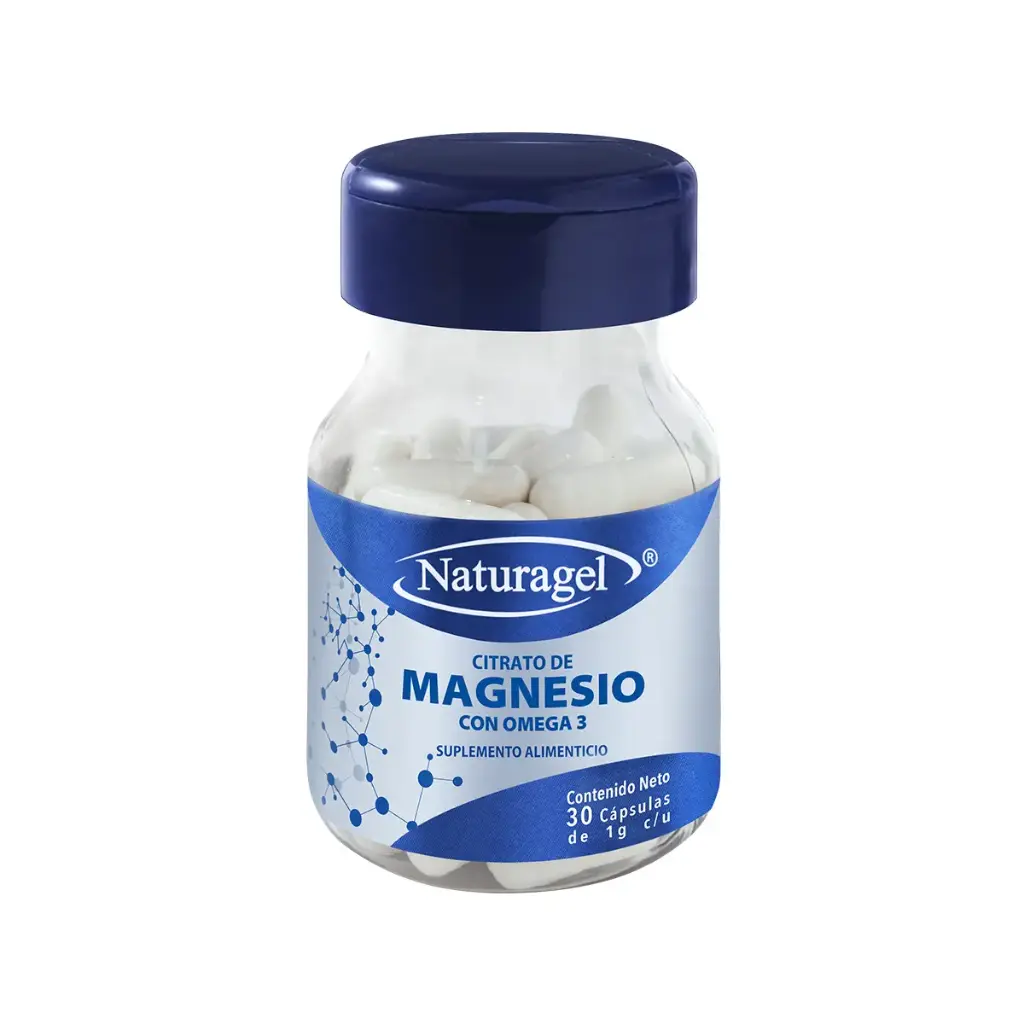 MAGNESIO CON OMEGA 3 30 CAPSULAS 1GR (NATURAGEL)