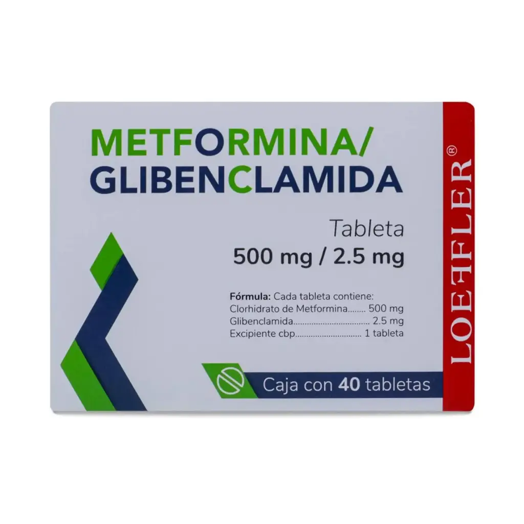 METFORMINA/GLIBENCLAMIDA 500 MG/ 2.5 MG C/40 TABS (LOEFFLER)