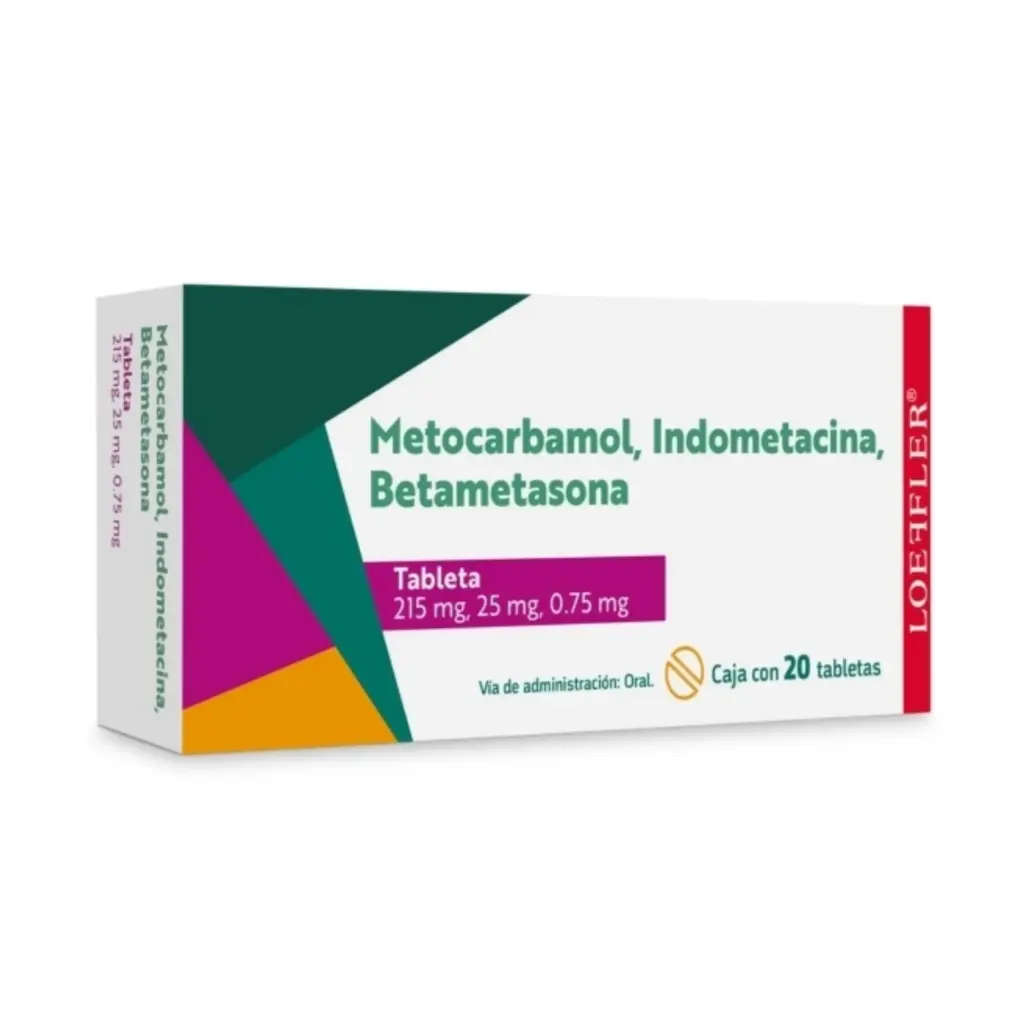 METOCARBAMOL, INDOMETACINA, BETAMETASONA C/20 TABS (LOEFFLER)