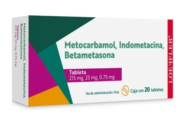 METOCARBAMOL, INDOMETACINA, BETAMETASONA C/20 TABS (LOEFFLER)