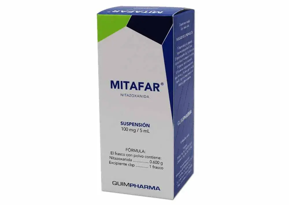 MITAFAR SUSP 30 ML C/VASO DOSIF NITAZOXANIDA (QUIMPHARMA)