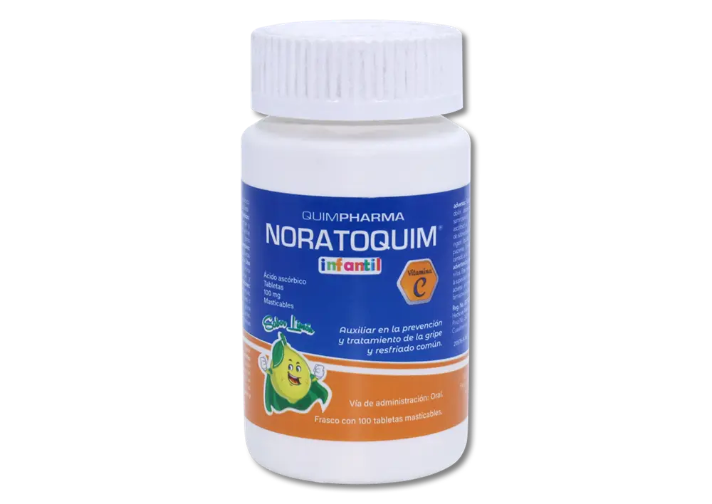 NORATOQUIM 100 MG C/100 TAB MASTICABLES INFANTIL (ACIDO ASCORBICO)(QUIMPHARMA)
