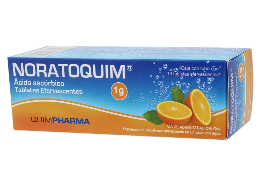 NORATOQUIM 1GR EFERVESCENTE C/10 TAB (ACIDO ASCORBICO)(QUIMPHARMA)