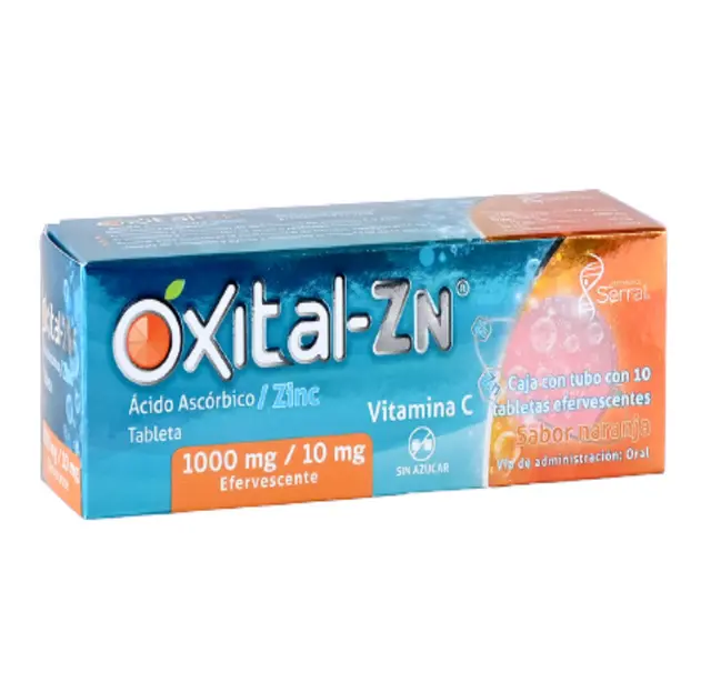 OXITAL-ZN S/AZUCAR 1000MG/10MG C/10TAB EFERV (ACIDO ASCOR/ZINC)(SERRAL)