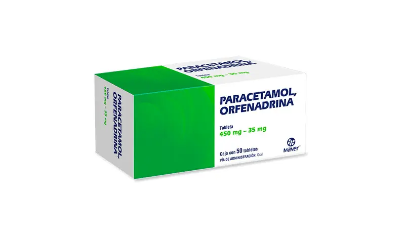 PARACETAMOL/ORFENADRINA 450MG 35MG C/50 TABS (MAVER)