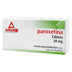PAROXETINA 20 MG C/10 TABLETAS (AMSA)