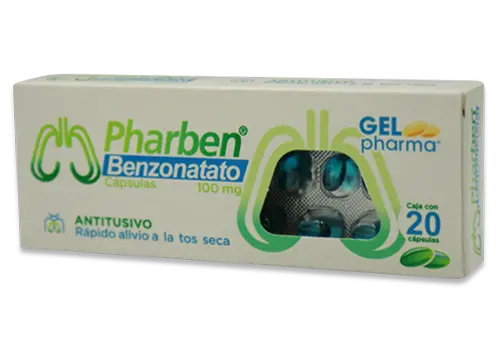PHARBEN 100 MG C/20 PERLAS (BENZONATATO)(GELPHARMA)