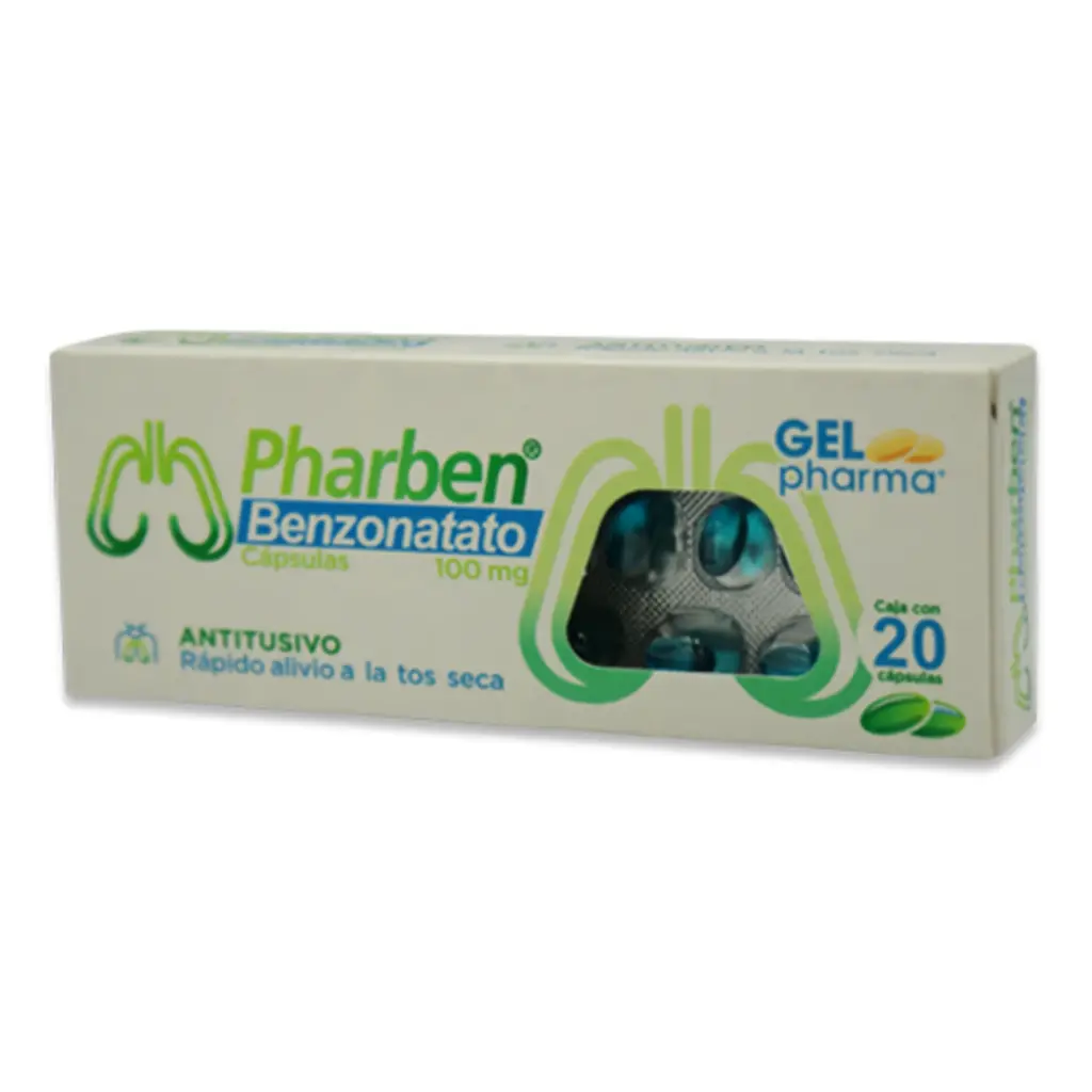 PHARBEN 100MG C/20 PERLAS (BENZONATATO)(GELPHARMA)