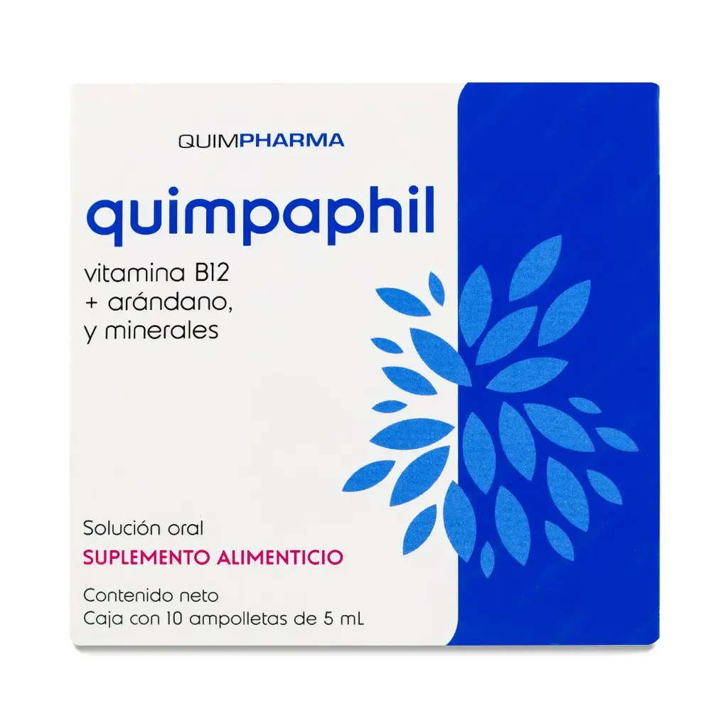 QUIMPAPHIL BONUS PACK C/10 AMP SOL ORAL C/CAJA (VITAMINA B12/ARAN/MINER)(QUIMPHARMA)