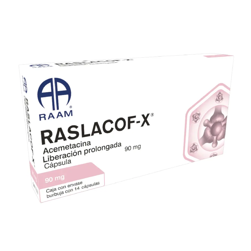 RASLACOF-X 90 MG C/14 CÁPSULAS ACEMETACINA (RAAM)