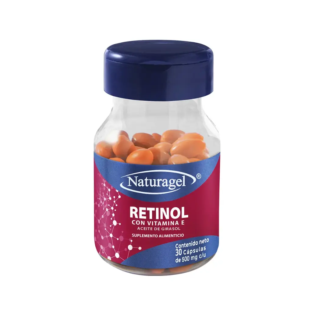 RETINOL C/VIT "E" Y ACEITE DE GIRASOL 500MG C/30 CAP (NATURAGEL)