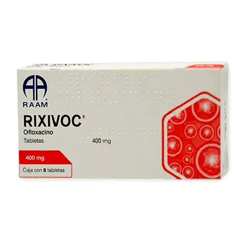 RIXIVOC TABLETAS 400 MG. C/8 OFLOXACINO (RAAM)