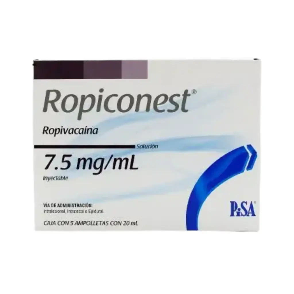 ROPICONEST 7.5 MG/ML SOL INY C/5AMP DE 20ML (PISA)