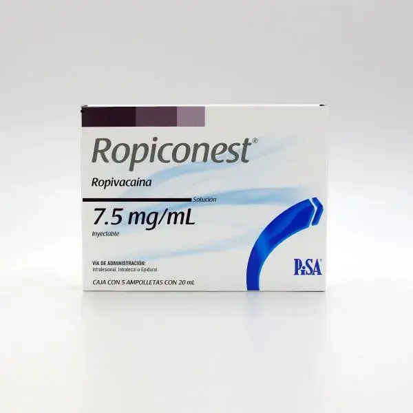ROPICONEST 7.5 MG/ML SOL INY C/5AMP DE 20ML (PISA)