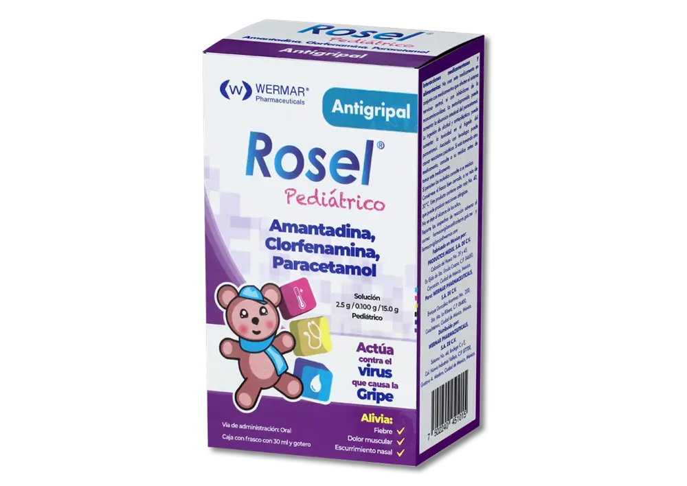 ROSEL PED C/30 ML GOTAS  AMANTADINA/CLORFENAMINA/PARACETAMOL (WERMAR)