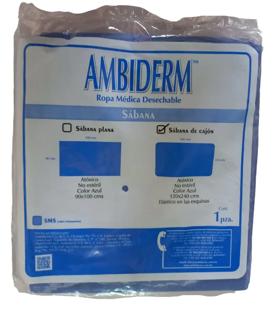 SABANA 90X100 CMC SMS (AMBIDERM)