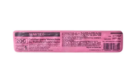 SUMITEX CATETER ROSA P/VENOCLISIS 20GR X 33MM PZA (IVA) SENSIMEDICAL