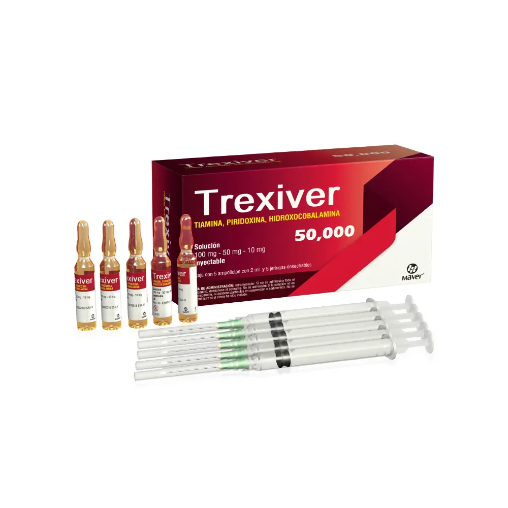 TREXIVER 50, 000 CJ C/5 AMP (TIAMINA)(MAVER)