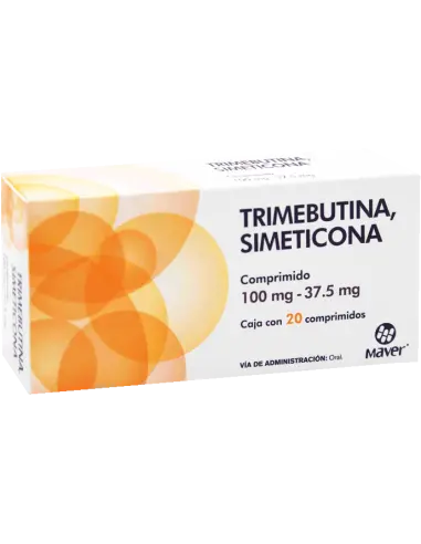 TRIMEBUTINA/SIMETICONA COMPR.  100-37.5 MG C/20 (MAVER)