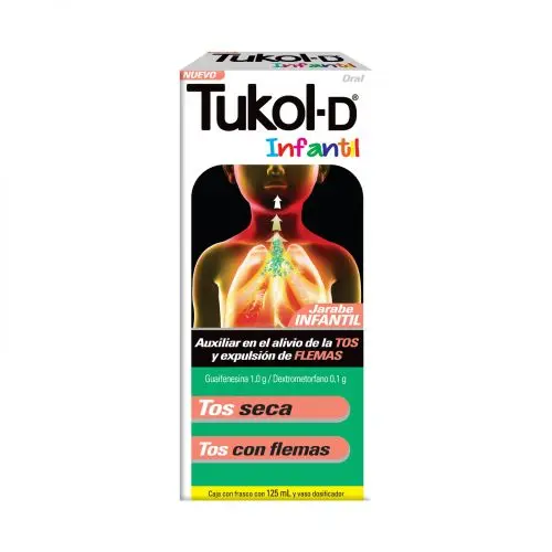 TUKOL D INFANTIL C/125ML JBE (GUAIFENESINA/DEXTROMETORFANO)(GENOMMA)