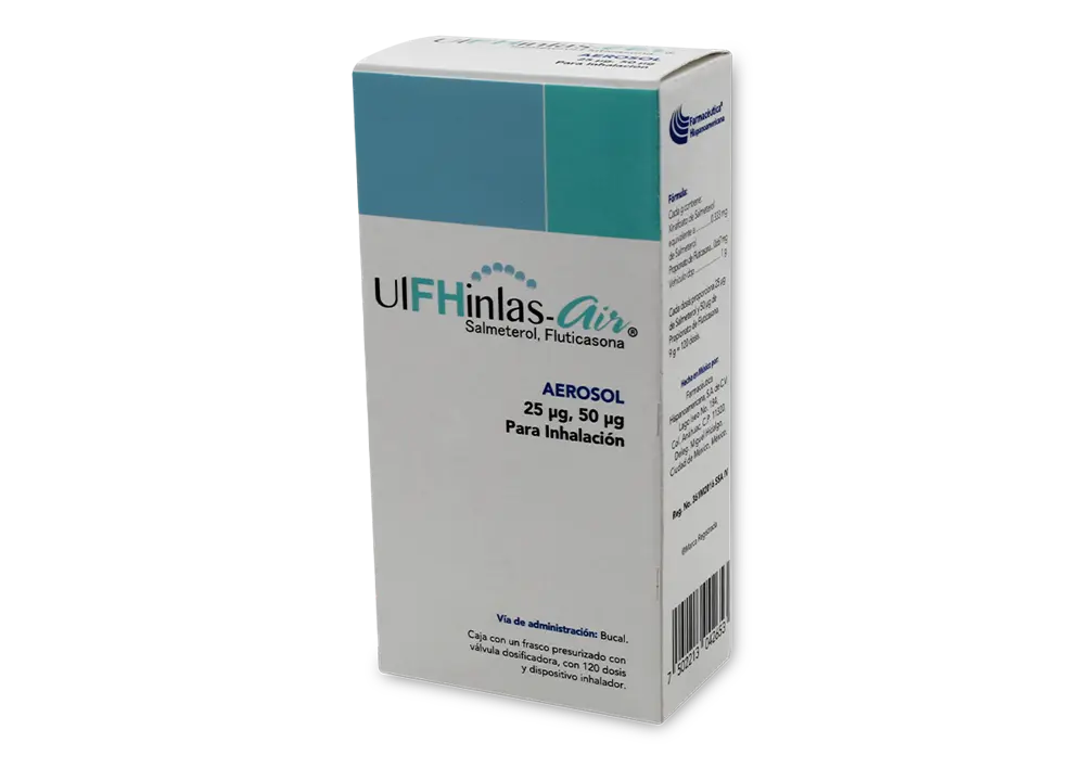 ULFHINLAS AIR  50/25 µG C/9 G 120 DOSIS (AEROSOL)(SALMETEROL/FLUTICASONA)