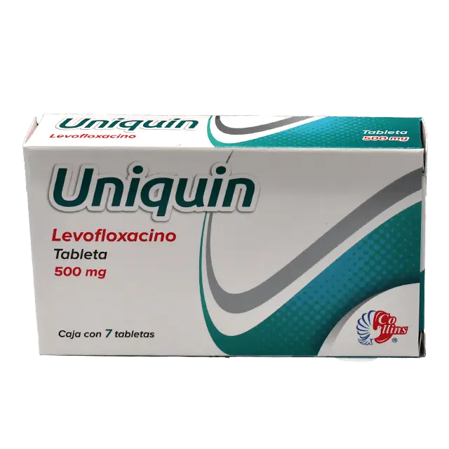UNIQUIN 500MG C/7 TABS (LEVOFLOXACINO)(COLLINS)