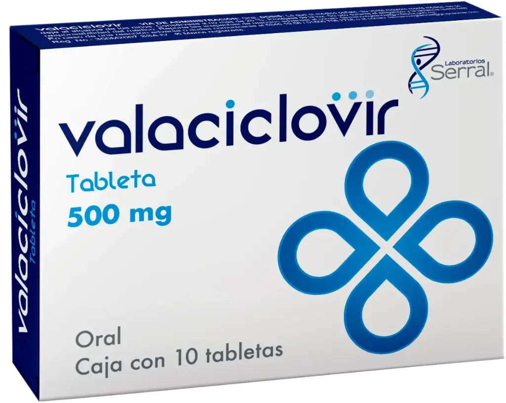 VALACICLOVIR 500 MG C/10 TABLETAS (SERRAL)