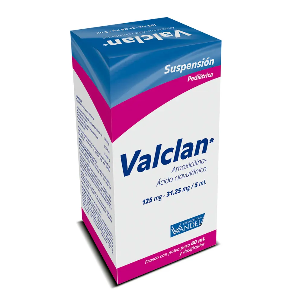 VALCLAN 125/31.25 MG C/60 ML SUSP (AMOXICILINA, ACIDO CLAVULANICO)(WANDELL)
