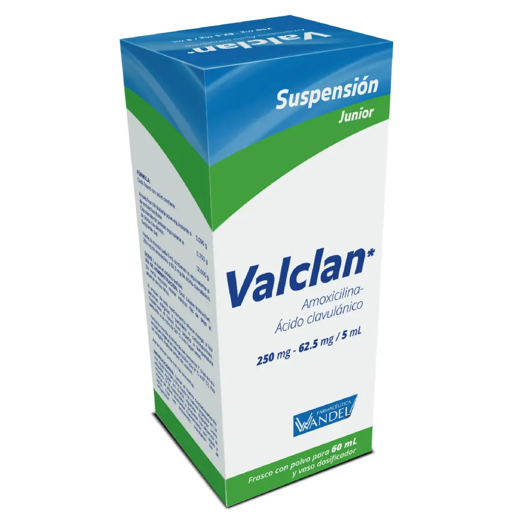 VALCLAN 250/62.5MG C/60ML SUSP (AMOXICILINA, ACIDO CLAVULANICO)(WANDELL)