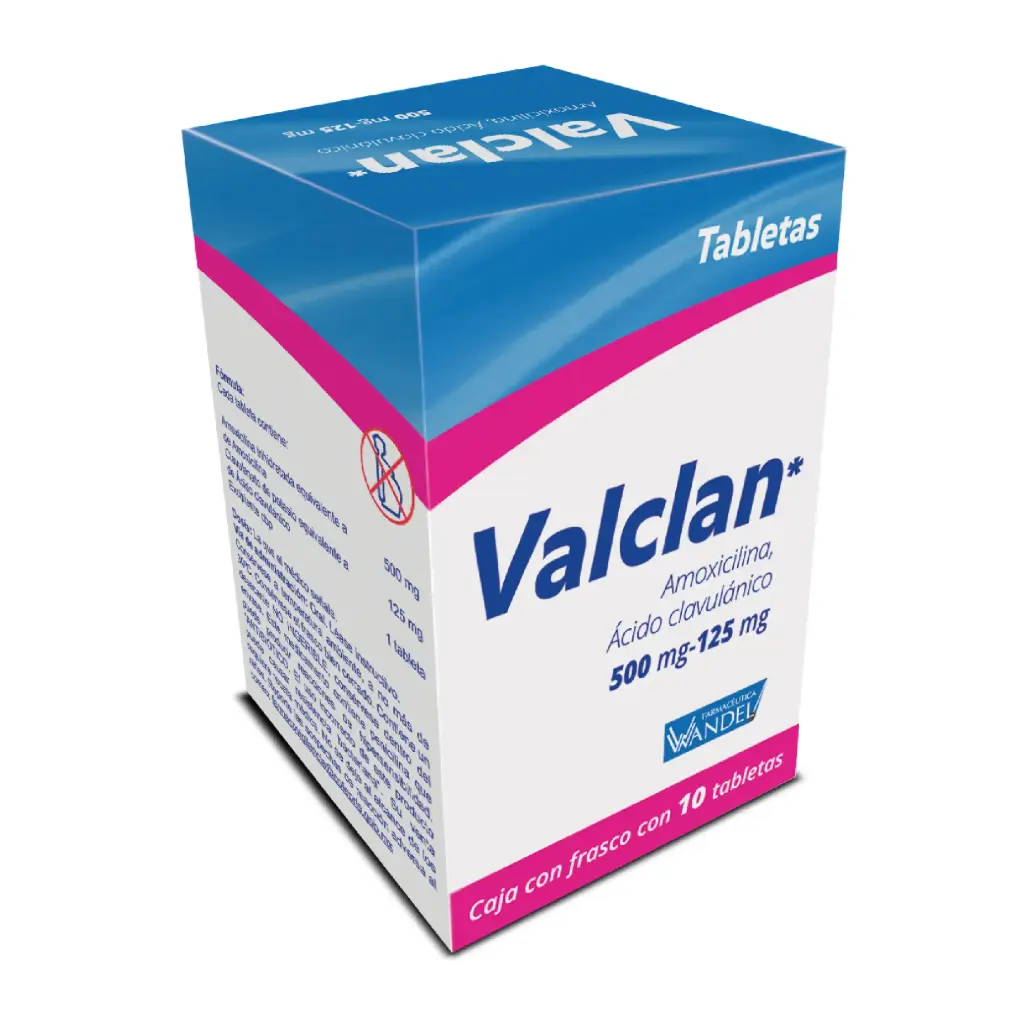 VALCLAN 500/125 MG C/10 TABS (AMOXICILINA, ACIDO CLAVULANICO)(WANDELL)