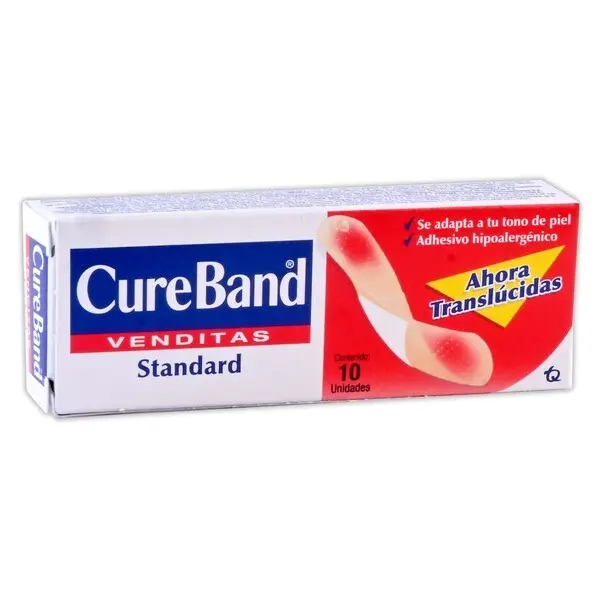 VENDITAS ADHESIVAS CURE BAND C/10 PZ (JALOMA)(IVA)